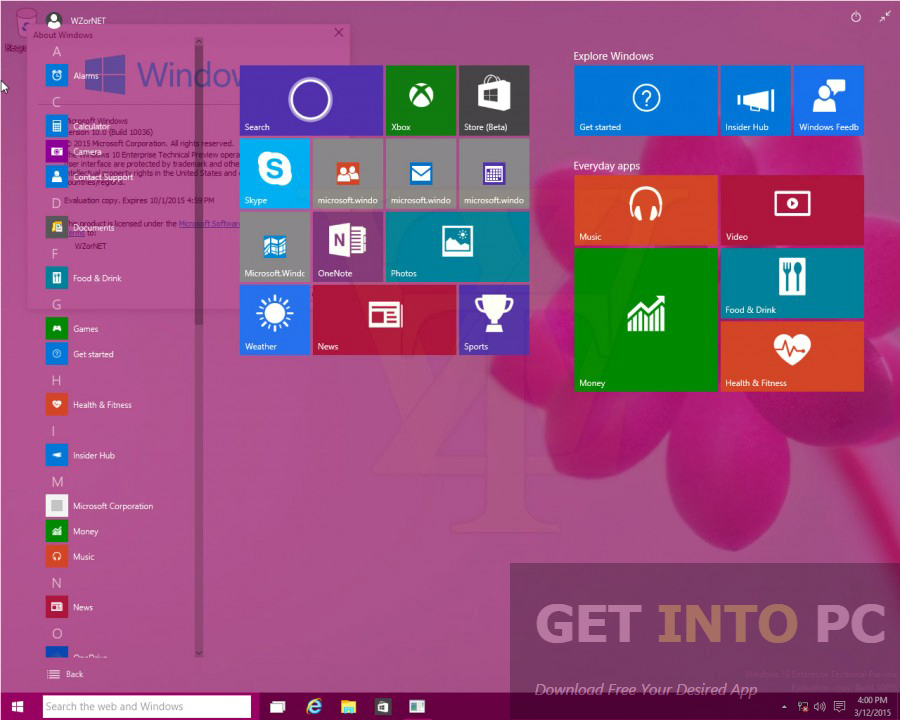 Windows 10 Enterprise Build 10586 64 Bit ISO Latest Version Download