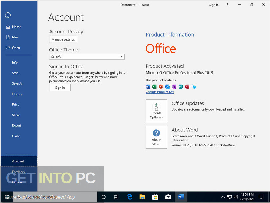 Windows 10 x64 Pro incl Office 2019 Updated Aug 2020 Screenshot 3-GetintoPC.com