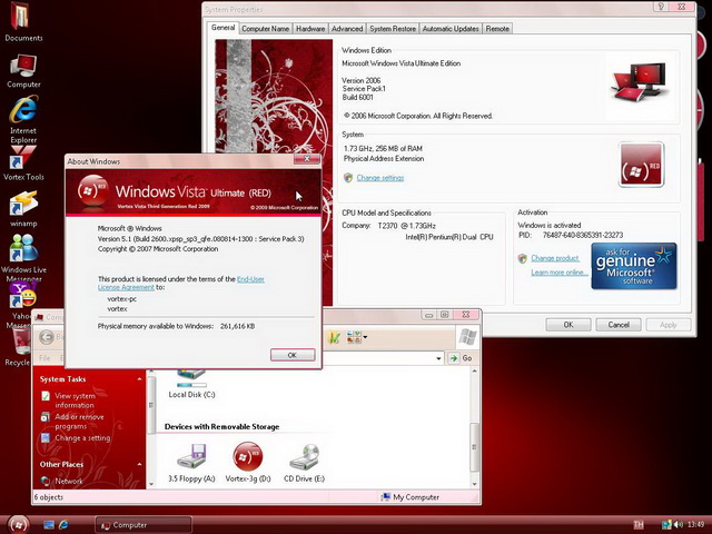 Windows XP Vortex 3G Red Edition ISO Latest Version Download