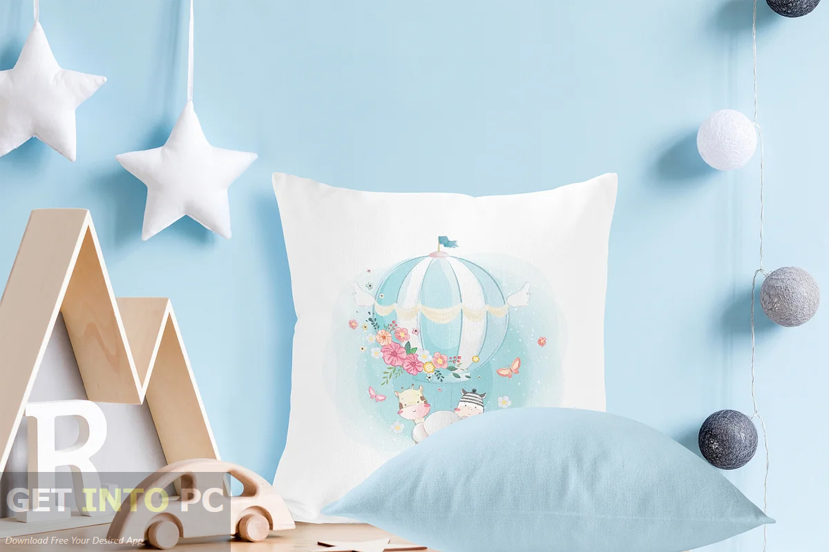 CreativeMarket - Pillows in Kids Room Mock-ups Set [PSD] Latest Version Download