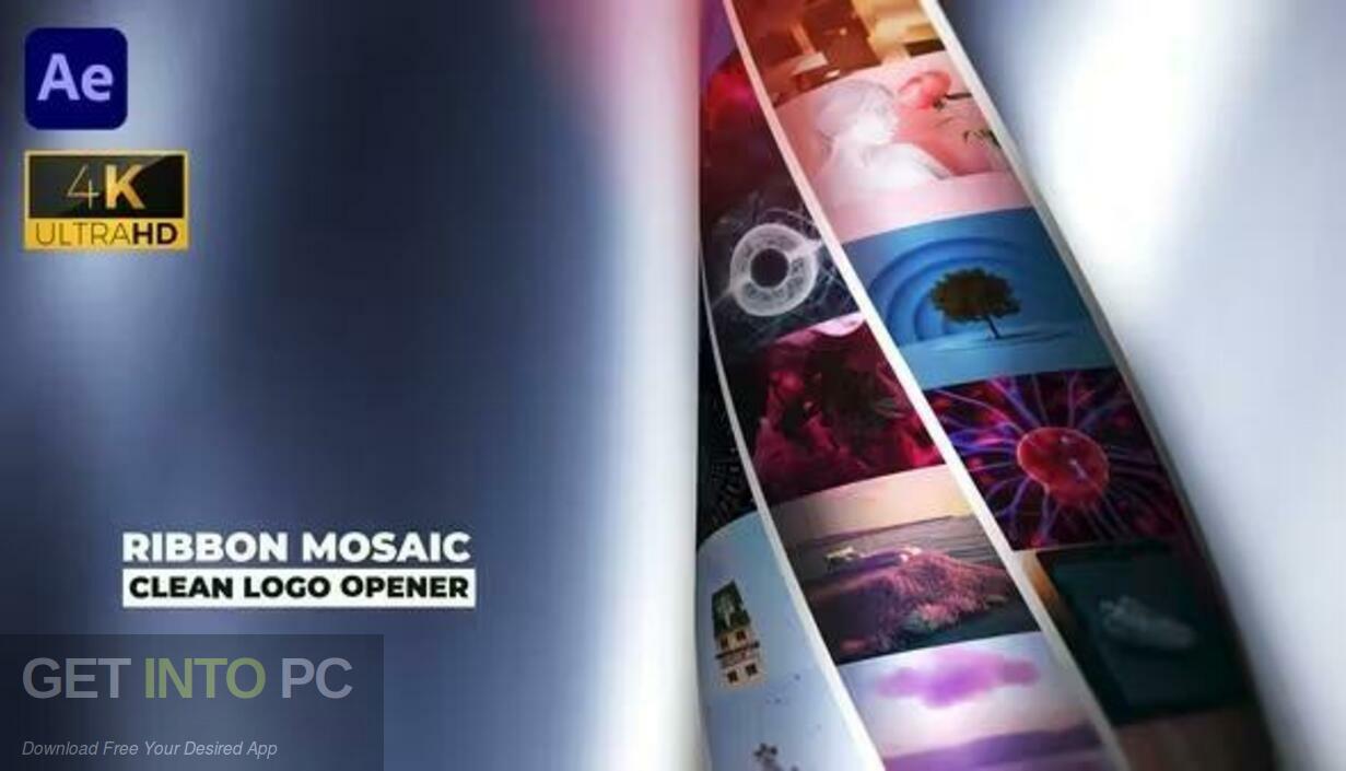 Ribbon Mosaic Photo logo opener [AEP] Free Download