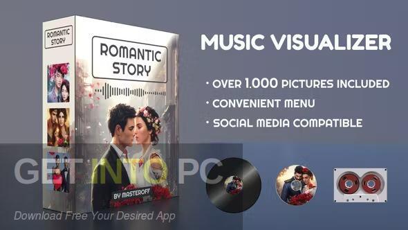Romantic Love Story Music Visualizer [AEP] Free Download