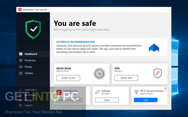 Bitdefender Total Security 2019 Latest Version Download-GetintoPC.com