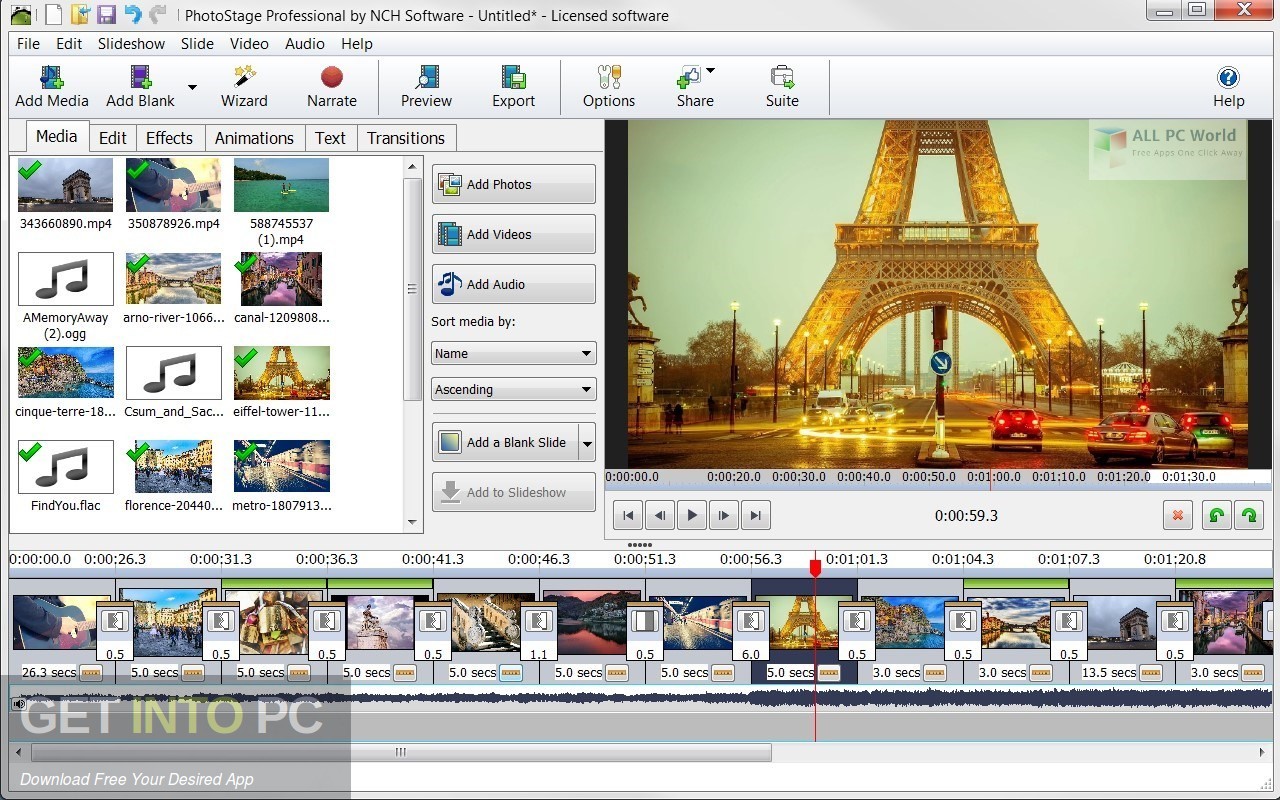 NCH PhotoStage Slideshow Producer Professional Offline Installer Download-GetintoPC.com
