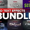 CreativeMarket - Photoshop 3D Text Effects BUNDLE 1 [PSD] Free Download