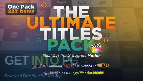 VideoHive The Ultimate Titles Pack - Final Cut Pro X & Apple Motion