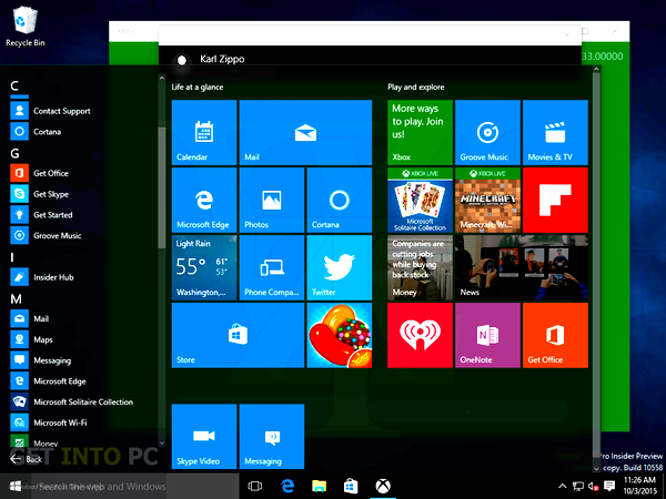 Windows 10 Pro and Home 10558 64 Bit ISO Latest Version Download