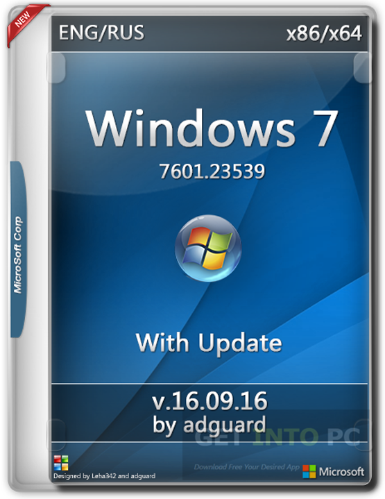 Windows 7 SP1 AIO ISO x64 Sep 2016 Free Download